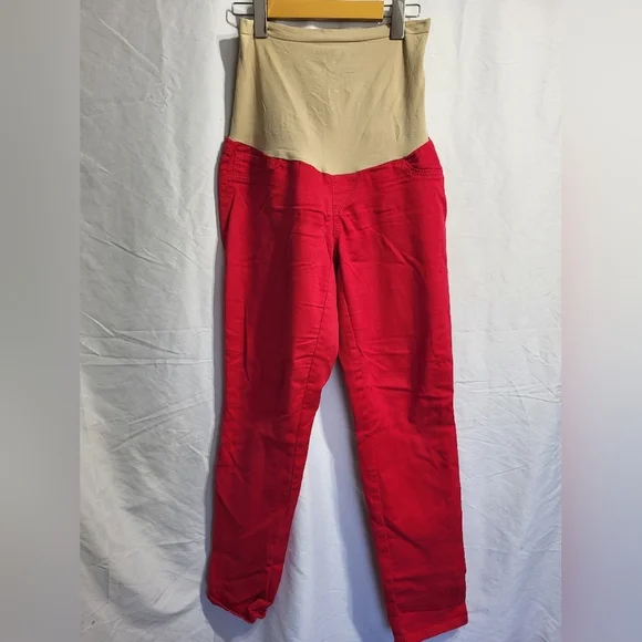 Maternity-Motherhood Red Pants, Size Medium **see Pics - Picture 1 of 6